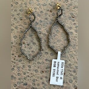 Elegant Diamond Sterling Silver 925 Earrings
